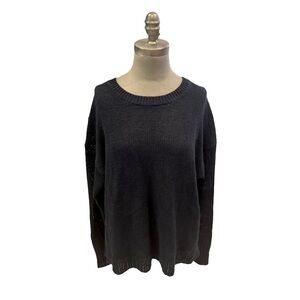 J. Crew Linen Knit Sweater, XL, Navy Blue, 100% Linen, Lightweight Breathable